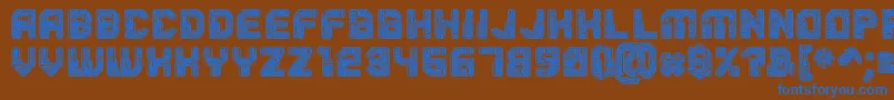 Pcb-Schriftart – Blaue Schriften auf braunem Hintergrund