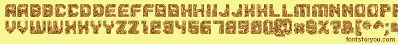 Pcb Font – Brown Fonts on Yellow Background