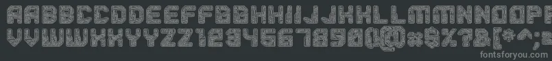 フォントPcb – 黒い背景に灰色の文字