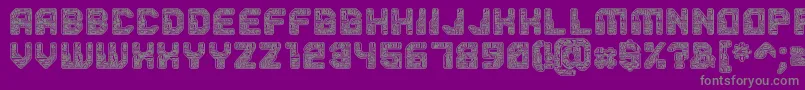 Pcb-fontti – harmaat kirjasimet violetilla taustalla