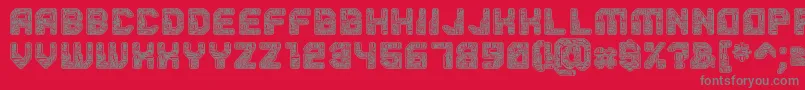 Pcb Font – Gray Fonts on Red Background