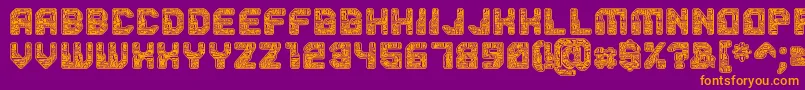 Pcb Font – Orange Fonts on Purple Background