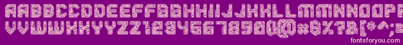 Fonte Pcb – fontes rosa em um fundo violeta