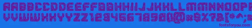 Pcb Font – Purple Fonts on Blue Background
