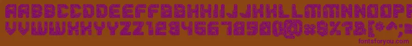 Pcb-fontti – violetit fontit ruskealla taustalla