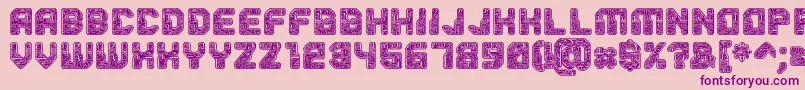 Pcb Font – Purple Fonts on Pink Background