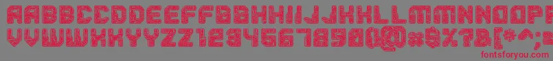 Pcb Font – Red Fonts on Gray Background