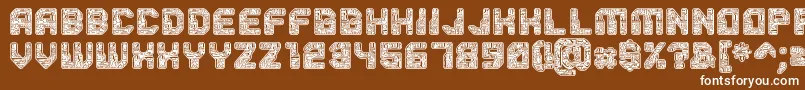 フォントPcb – 茶色の背景に白い文字