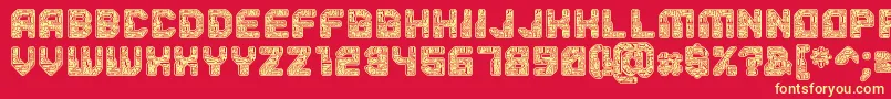 Шрифт Pcb – жёлтые шрифты на красном фоне