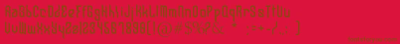 Bedoy Font – Brown Fonts on Red Background