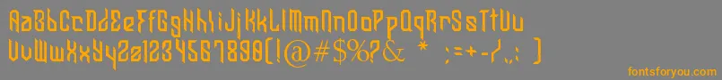 Bedoy Font – Orange Fonts on Gray Background