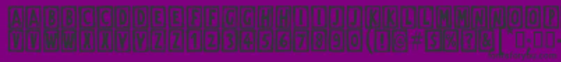 DigitalWoodcutsOpenItcTt Font – Black Fonts on Purple Background