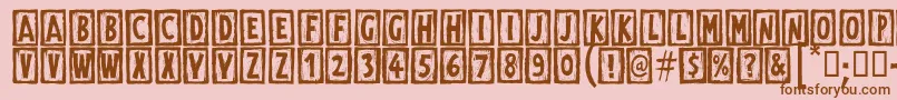 DigitalWoodcutsOpenItcTt Font – Brown Fonts on Pink Background