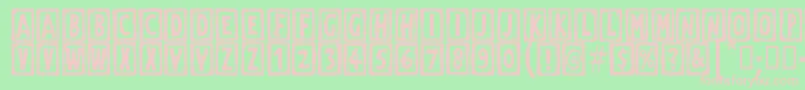 DigitalWoodcutsOpenItcTt Font – Pink Fonts on Green Background