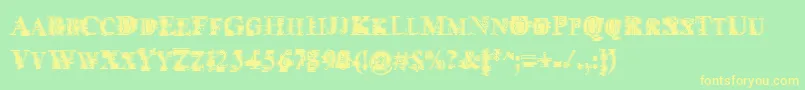 Psiborgzstreet Font – Yellow Fonts on Green Background