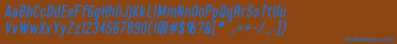 HomeplanetbbBolditalic Font – Blue Fonts on Brown Background