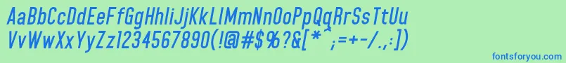 HomeplanetbbBolditalic Font – Blue Fonts on Green Background