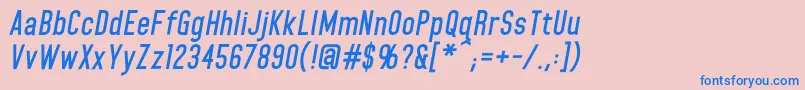 HomeplanetbbBolditalic Font – Blue Fonts on Pink Background