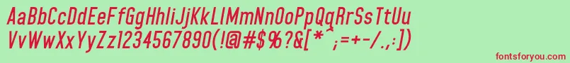 HomeplanetbbBolditalic Font – Red Fonts on Green Background