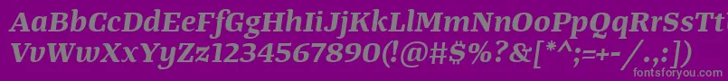 More about TangerserifwideBolditalic Font TangerserifwideBolditalic Font – Gray Fonts on Purple Background