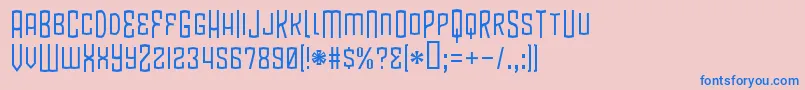 フォントBlamdudeBb – ピンクの背景に青い文字