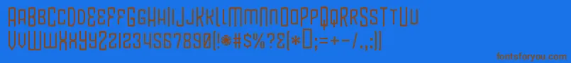 BlamdudeBb Font – Brown Fonts on Blue Background