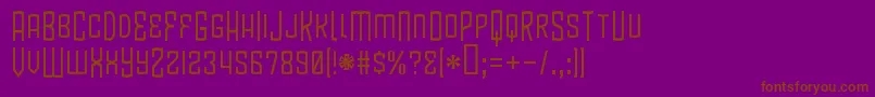 フォントBlamdudeBb – 紫色の背景に茶色のフォント