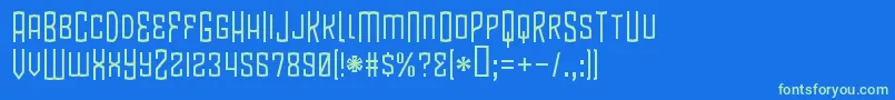 BlamdudeBb Font – Green Fonts on Blue Background