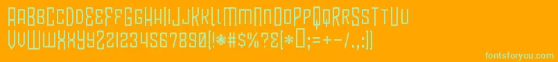 BlamdudeBb Font – Green Fonts on Orange Background