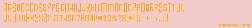 BlamdudeBb Font – Orange Fonts on Pink Background