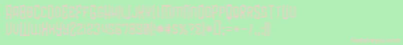 フォントBlamdudeBb – 緑の背景にピンクのフォント