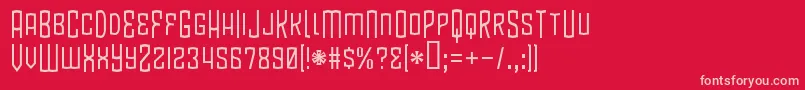 BlamdudeBb-fontti – vaaleanpunaiset fontit punaisella taustalla