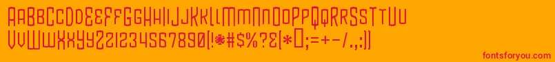 フォントBlamdudeBb – オレンジの背景に赤い文字