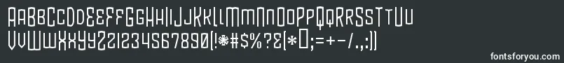 BlamdudeBb-fontti – valkoiset fontit mustalla taustalla
