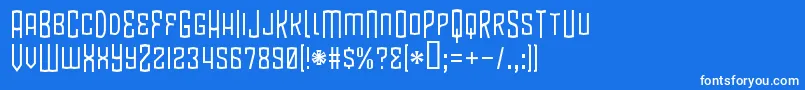 BlamdudeBb-fontti – valkoiset fontit sinisellä taustalla