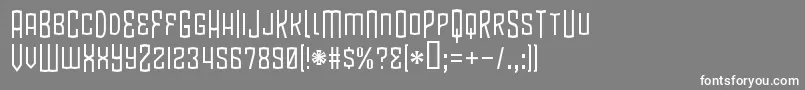 BlamdudeBb-fontti – valkoiset fontit harmaalla taustalla
