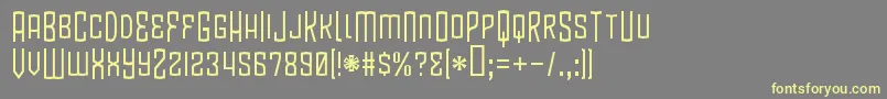 BlamdudeBb-fontti – keltaiset fontit harmaalla taustalla