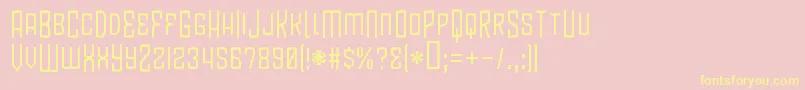 BlamdudeBb-fontti – keltaiset fontit vaaleanpunaisella taustalla