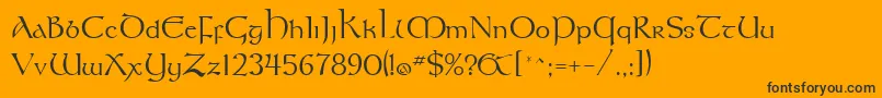 UmberSsi Font – Black Fonts on Orange Background