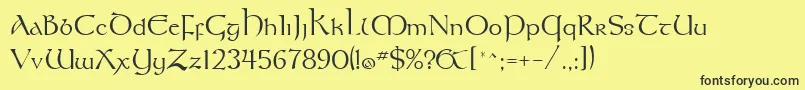 UmberSsi Font – Black Fonts on Yellow Background