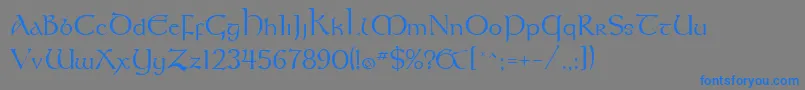 UmberSsi Font – Blue Fonts on Gray Background