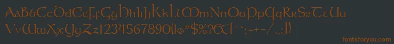 UmberSsi Font – Brown Fonts on Black Background