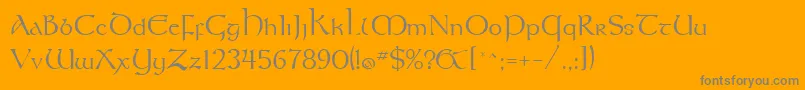 UmberSsi Font – Gray Fonts on Orange Background