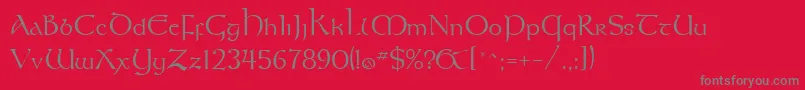 UmberSsi-Schriftart – Graue Schriften auf rotem Hintergrund
