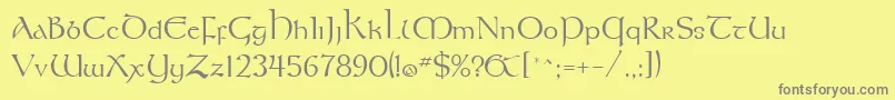 UmberSsi Font – Gray Fonts on Yellow Background