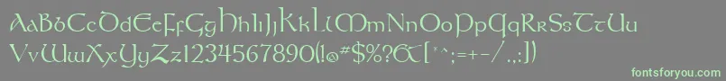 UmberSsi Font – Green Fonts on Gray Background