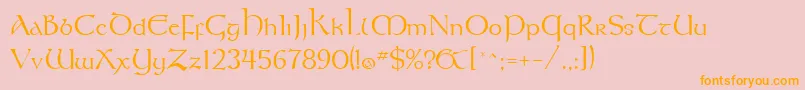 UmberSsi Font – Orange Fonts on Pink Background