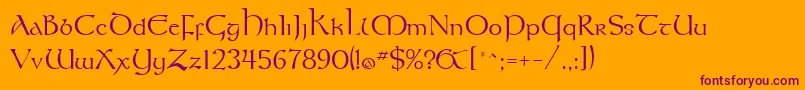 UmberSsi Font – Purple Fonts on Orange Background