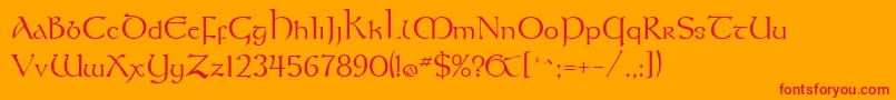 UmberSsi Font – Red Fonts on Orange Background