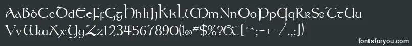 UmberSsi Font – White Fonts on Black Background